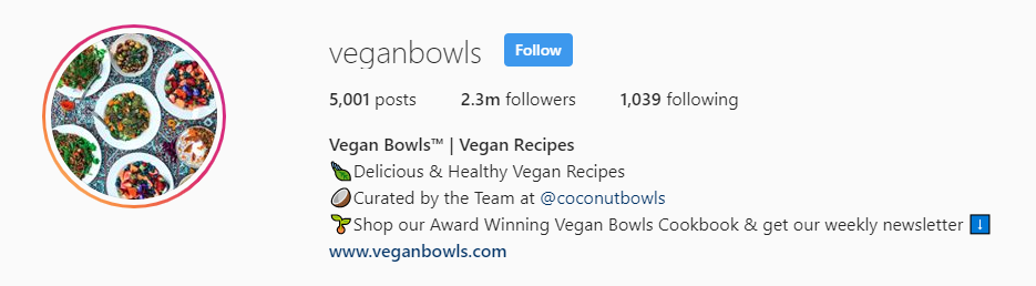 instagram bio for food account